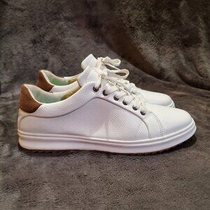Vance Co. Mens Aydon White Faux Leather Loafers/Sneakers Shoes Size 13